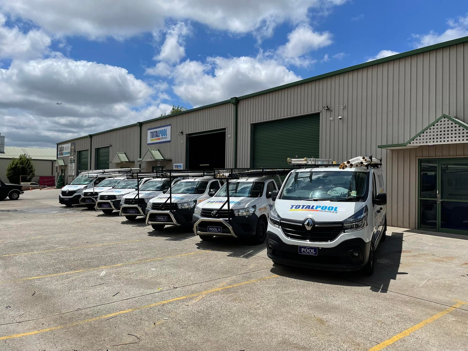 Total Pool Services fleet at Canberra depot