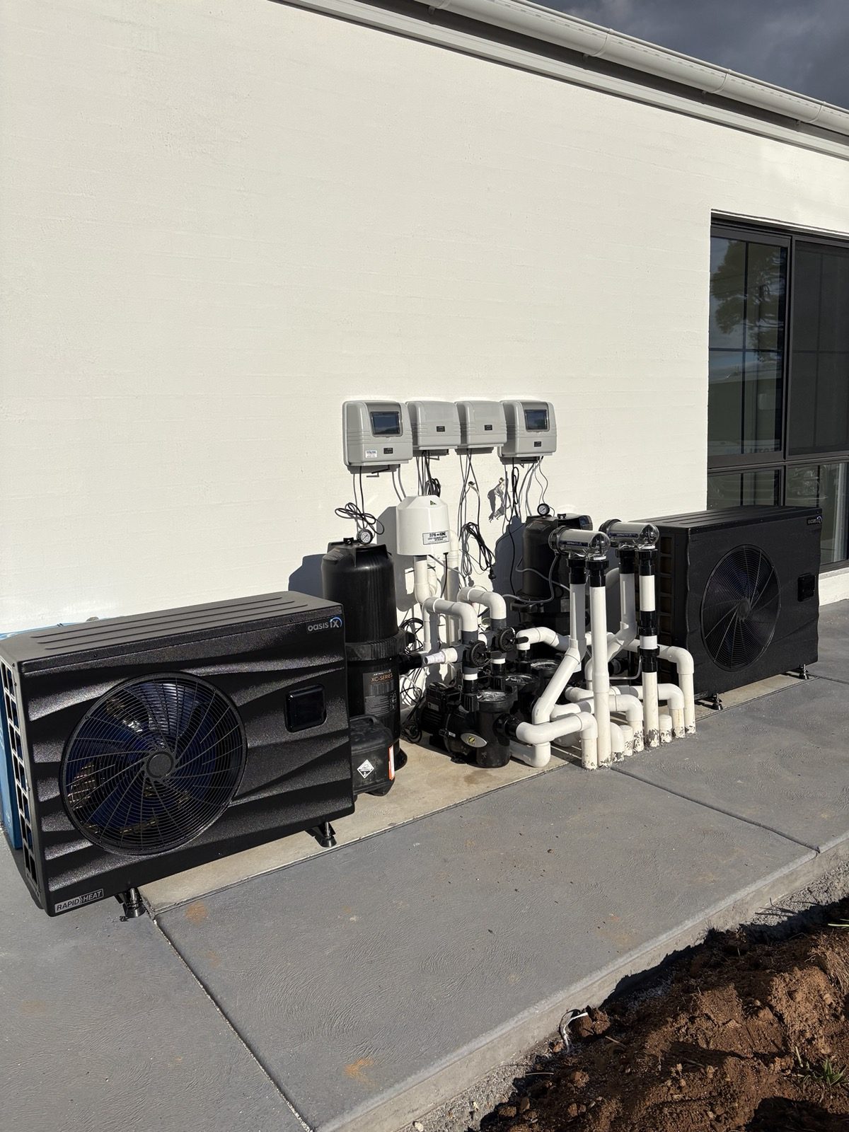 Commercial pool equipment installation
