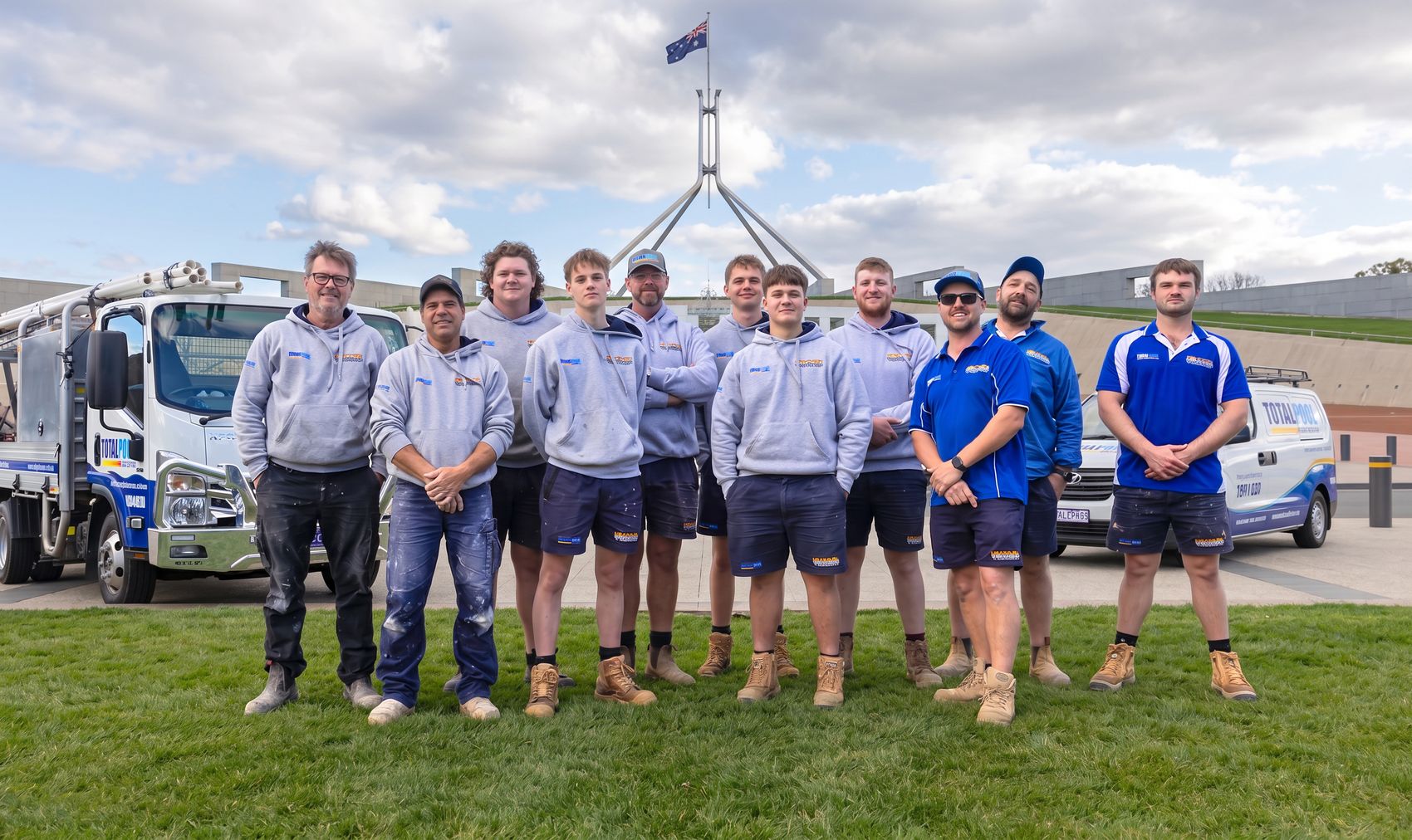 Total Pool Services team at Parliament House Canberra