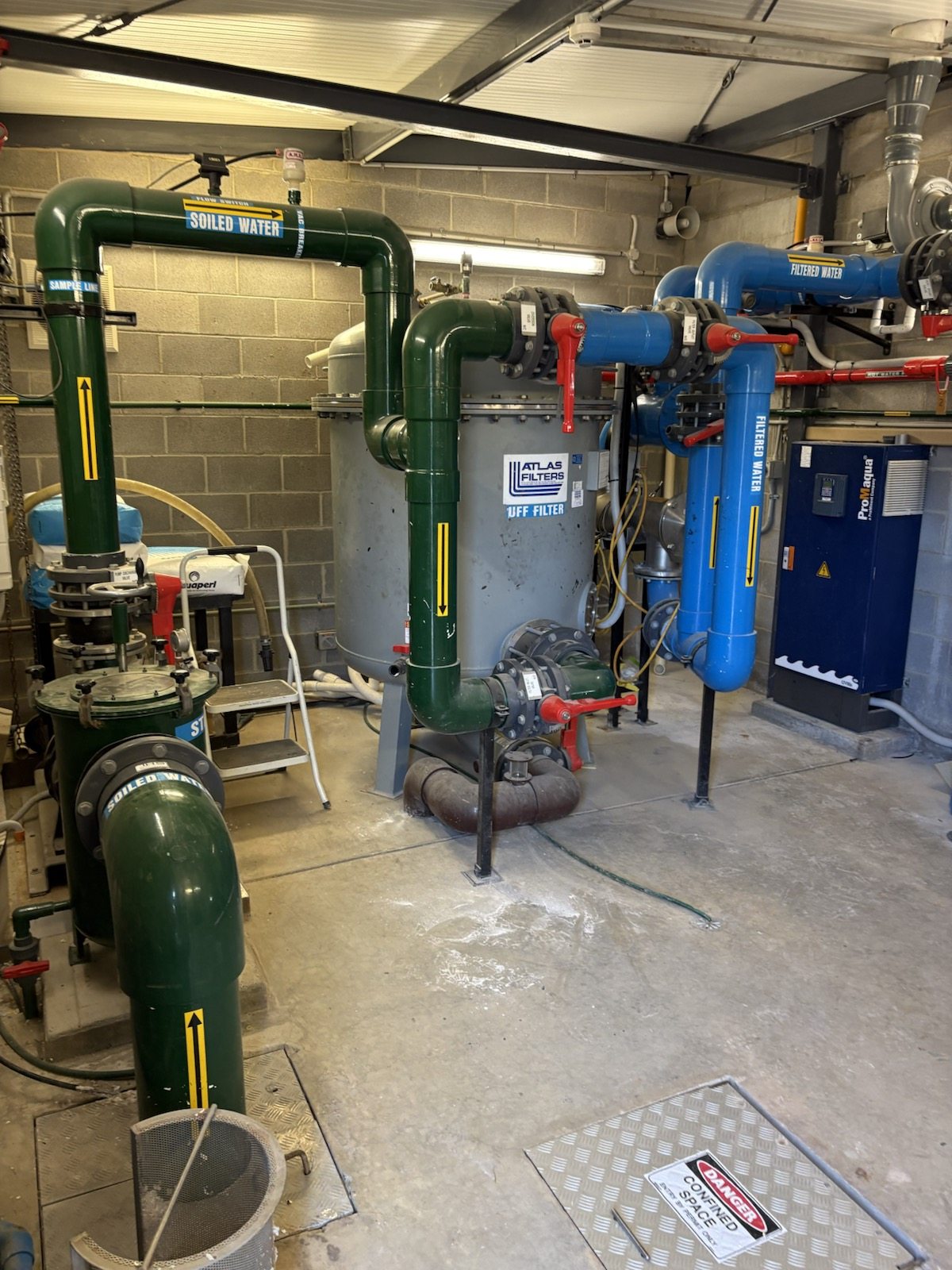 Commercial pool plant room Canberra