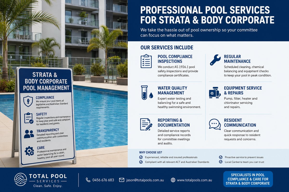 Strata and body corporate pool management Canberra