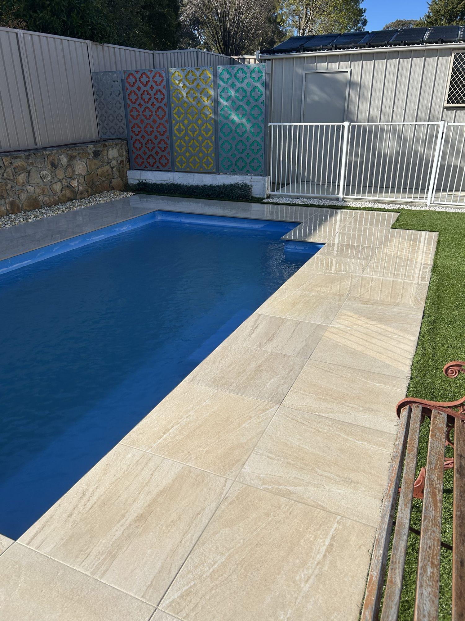 New pool paving completed by Total Pool Services Canberra